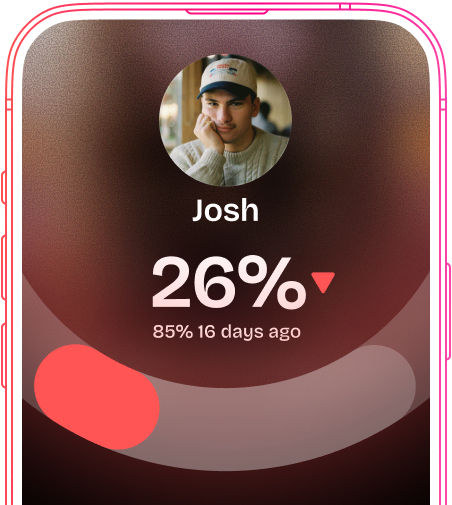 Phone mockup of app